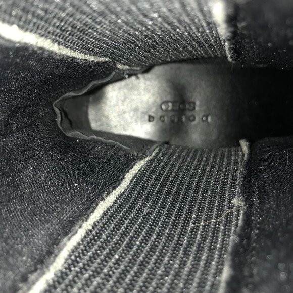 ASOS DESIGN Ranger heel Black Mid Calf Mid Heel Boots Womens 7 Pull On Elastic - Picture 7 of 12